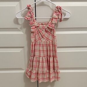 Kid’s Pink Plaid Ruffle Dress